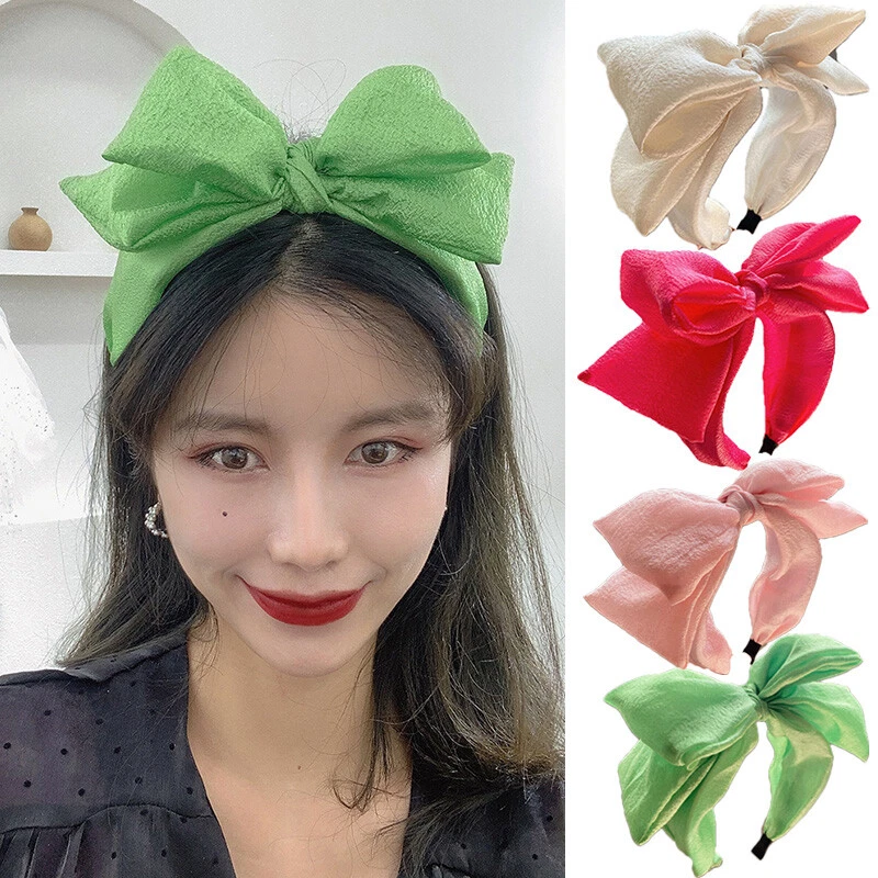 Women Oversized Bow Headband Wide Hairband Ladies Temperament Hair Hoop Headwear