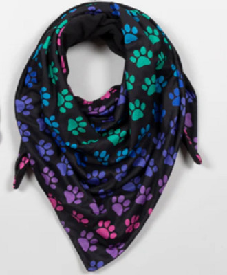 Rainbow Paw Print Infinity Scarf   (Free SH with 6 items