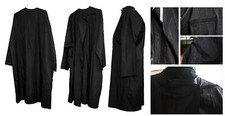 Black Hairdressing Salon Gown - Luxury, Waterproof, Barber, Adult with Sleeves