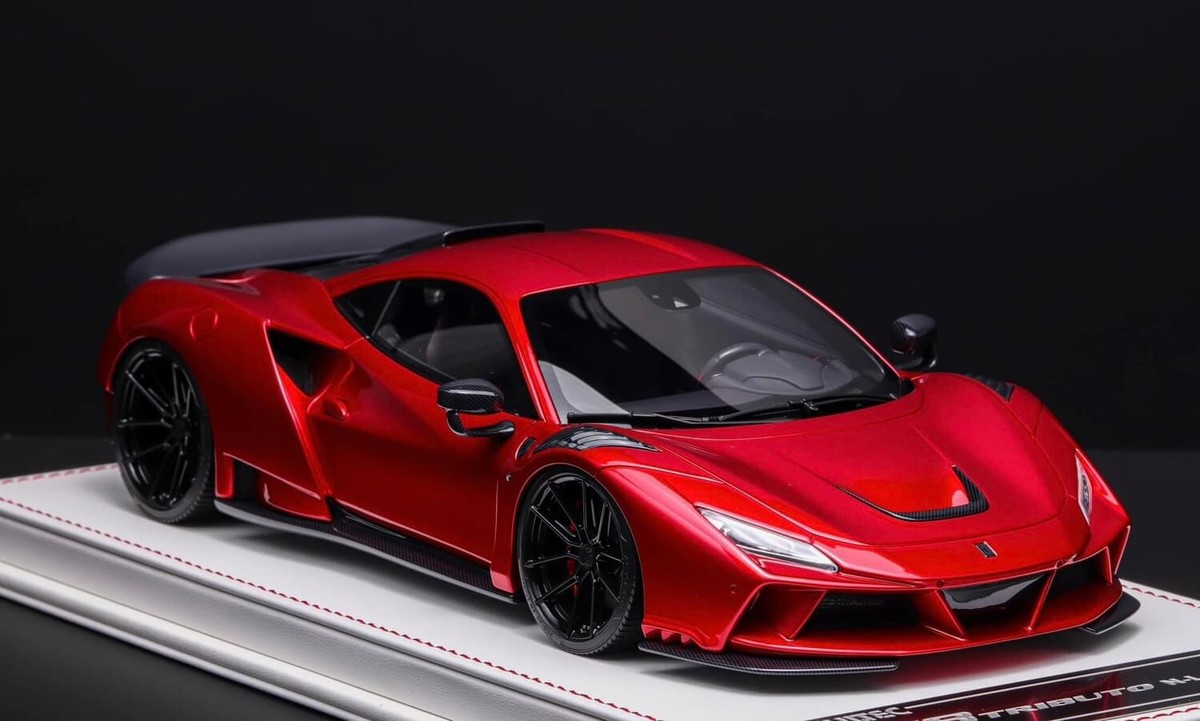 Ferrari F8 Tributo Nlargo (Candy Red) [Davis & Giovanni] 1/18
