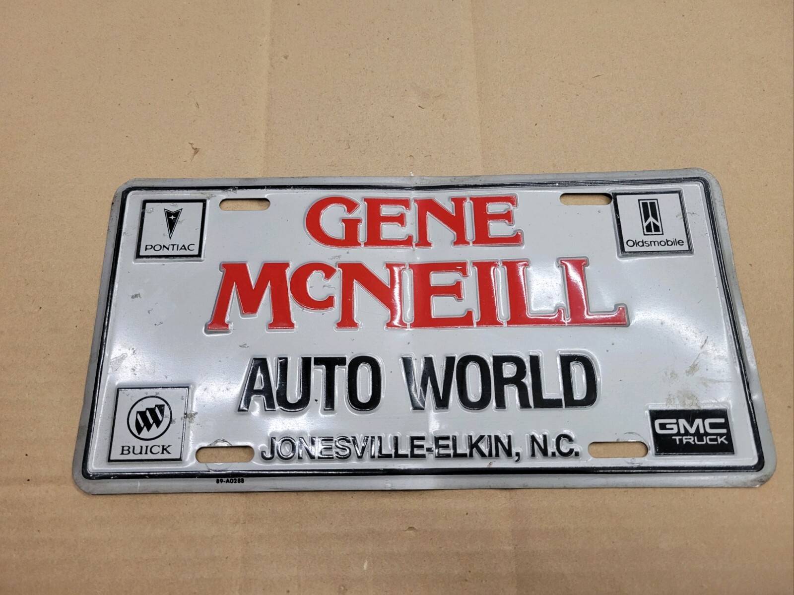 Gene McNeill Pontiac Jonesville NC Metal Car Dealership Dealer License