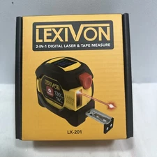 LEXIVON 2 in 1 Digital Laser & Tape Measure, LX-201, 130' Laser & 16' Tape ~ NEW