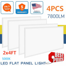 2x4 FT LED Flat Panel Troffer Light, 4 Pack 75 Watts 8400LM Drop Ceiling Lights