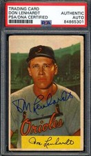 Don Lenhardt PSA DNA Coa Signed 1954 Bowman Autograph