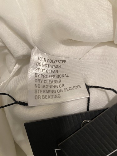 NWT IEENA For MAC DUGGAL Bow One Shoulder Cocktail Formal Mini Dress White 2 - Picture 7 of 8