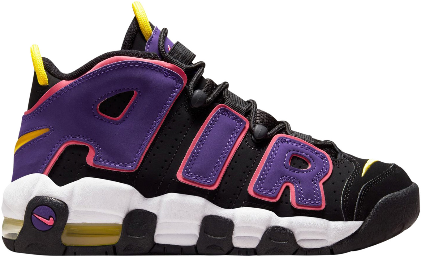 Женские кроссовки Nike Air More Uptempo 96 GS Black Court Purple Multi DZ5278-001 6,5лет = 8