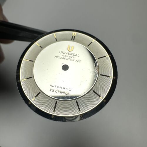Cadran Original Universal Genève Polerouter Jet - Jaune, Rare, New Old Stock