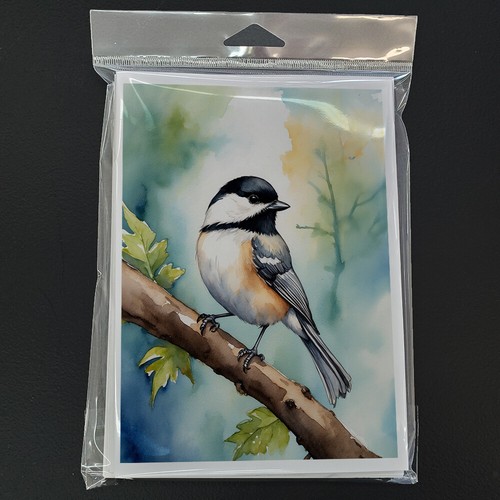 Massachusetts Blackcapped Chickadee Cards Envelopes Pack of 8 DAC7440GCA7P - Picture 3 of 3