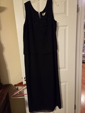 Studio One Black Beaded Gown Size 18