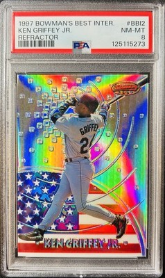  1997 Bowman s Best International Refractor #BBI2 Ken Griffey Jr. PSA 8