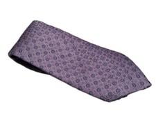 Valentino Silk Necktie Lavender Geometric Made in Italy Designer Tie Authentic