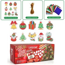 Foil Fun Christmas Ornaments Mess Free Art Craft Kit for Kids and Teens