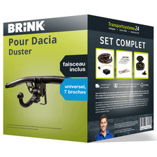 Attelage pour Dacia Duster 13-18 Amovible Brink + Faisceau uni 7 broches TOP