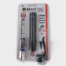 MAG-TAC Led Flashlight 3 Modes 310 Lumens IPX4 Water Resistant w/ 2 Battery (Unt