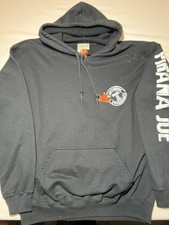 PIRANA JOE Extreme Experience Men's Black Graphic Pullover Hoodie Logo Pockets M