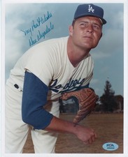 Don Drysdale 8 x 10 Autographed Color Photo PSA/DNA  Authentic