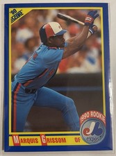 MARQUIS GRISSOM  Score ROOKIE 1990 Baseball Card