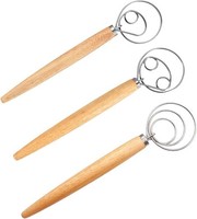 3 StüCk DäNischer Schneebesen, 13 Zoll, Professioneller Teig Schneebesen, T
