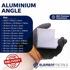 Aluminium Equal Angle Profile Bar – 15x1.5–50x3mm – Mill Finish – 6063-T6 Alloy