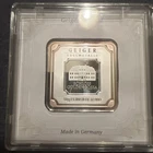 Geiger!  50 Gram Silver Square Bar .999 Fine Silver Sealed In Assay