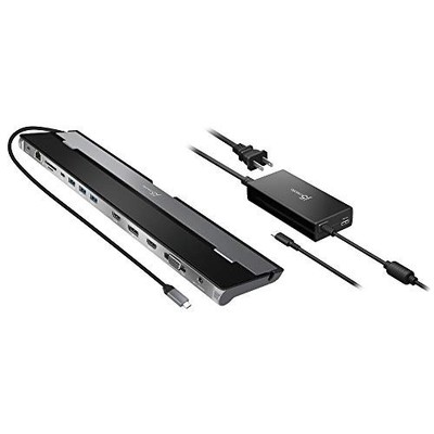 J5CREATE USB TYPE C DOCKING STATION WITH 100W PD CHARGER JCD543P - BLACK/GRAY