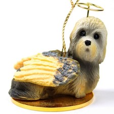 Dandie Dinmont Ornament Angel Figurine Hand Painted