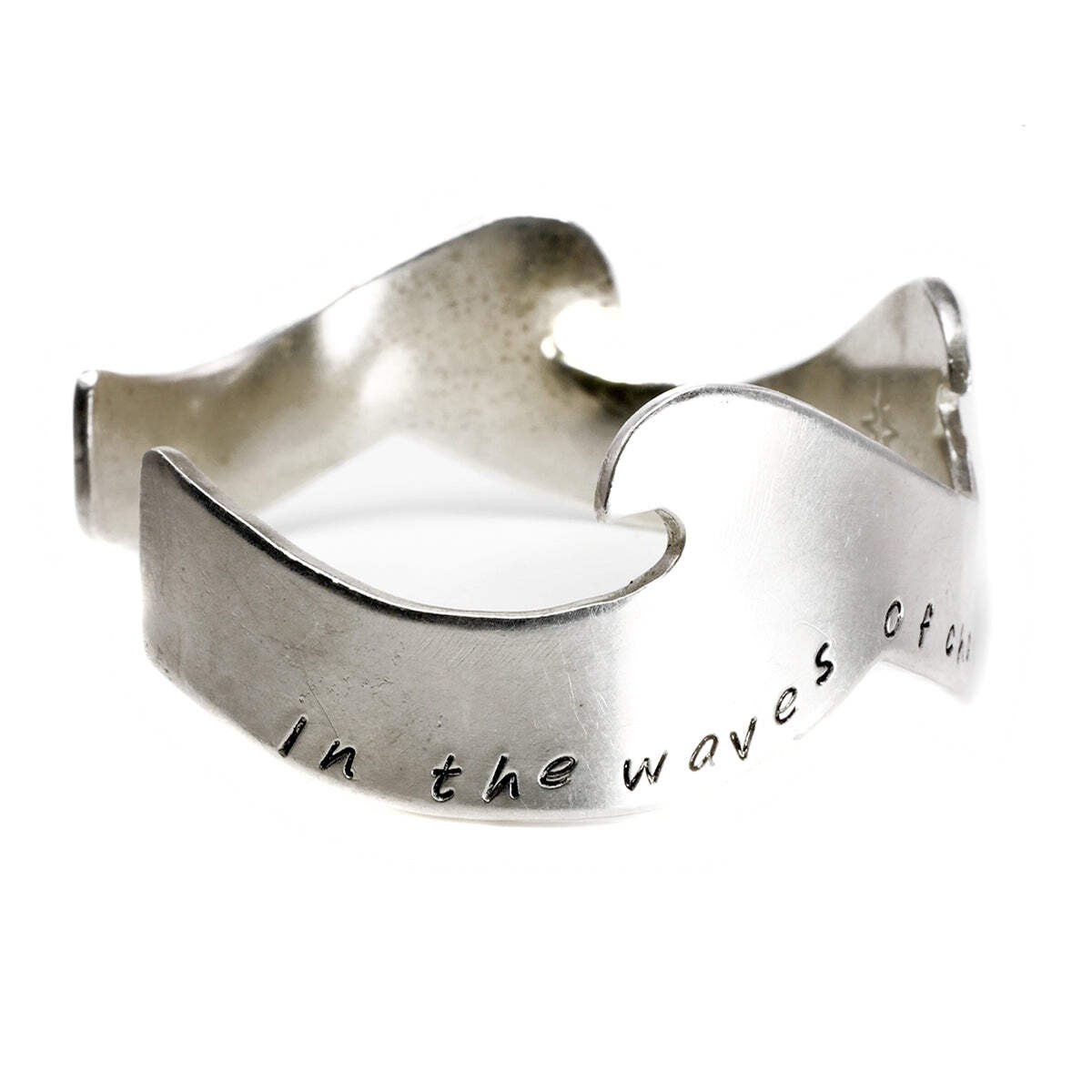 Silver Wave Bangle - image 3
