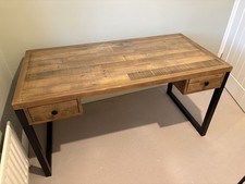 Home Office Desk - Cox & Cox Office Desk in Reclaimed Wood and Metal Frame