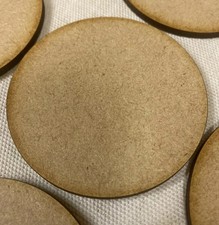 5x 200mm Circles. 3mm Thick MDF. Craft Shapes. 20cm Round. Table top Wargaming