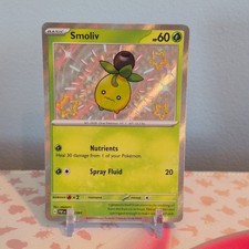 Pokémon TCG SV Paldean Fates Smoliv 102/091 Shiny Rare on eBay