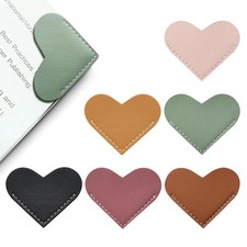 Leather Heart Bookmarks 6 Pieces Cute Corner Page Book Marks for Teachers St...