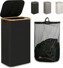 Laundry Hamper with Lid, 110L Large Laundry Hamper with Handle and Lid, Collapsi