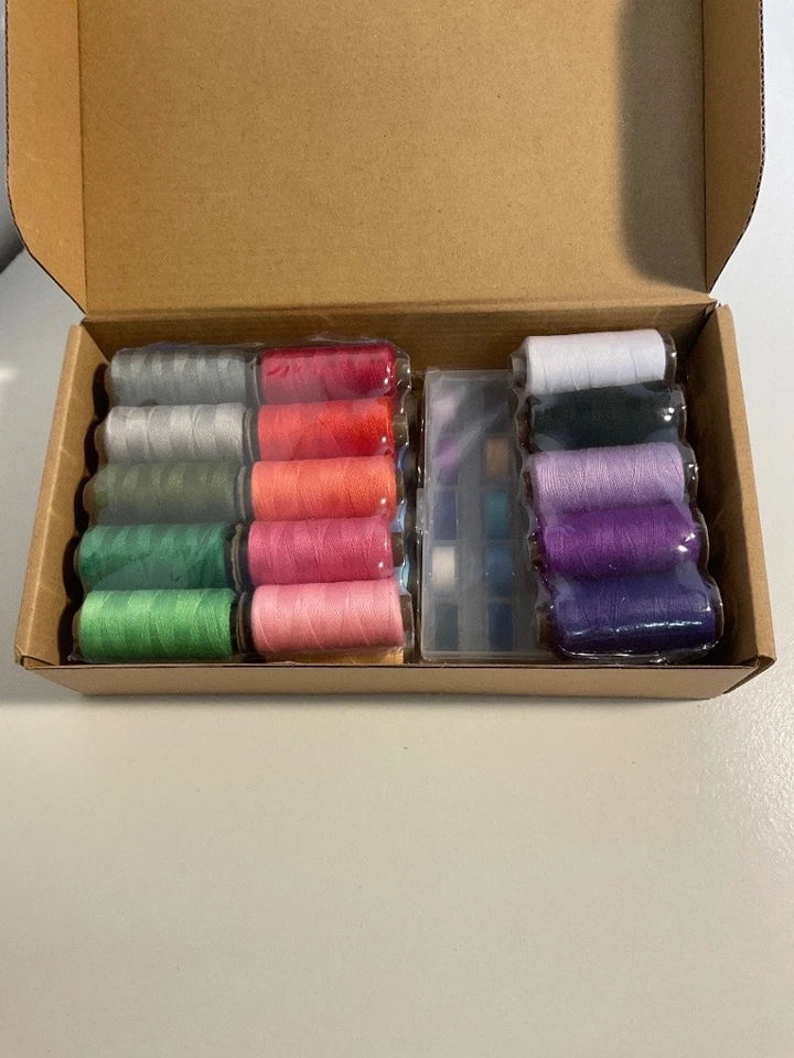 72Pcs 36 Colors Sewing Thread Spools Bobbins Kit Prewound New X0023ZBKZF - Image 3 of 4