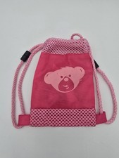 Build A Bear Pink Drawstring Cinch Small Backpack Bag For bbear BABW accessory