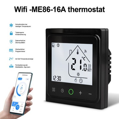 Raumthermostat Thermostat Digital LED Display Touchscreen Fußbodenheizung WiFi