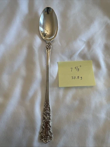 Antique Gorham Buttercup Sterling Silver  No Monogram 7 5/8” Iced Tea Spoon