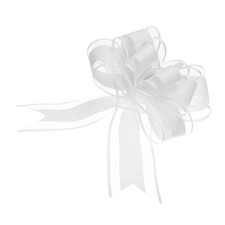 20pcs 9 inch Large Pull Bow Gift Wrapping Big Organza Bows Ribbon White