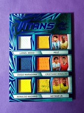2025 Leaf Trinity Titans TT-9 Messi Pele Maradona Ronaldo Nazario Neymar Jr /30!