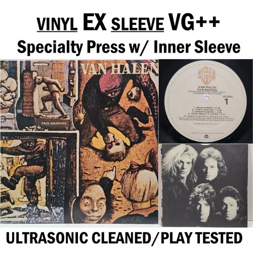 Van Halen Fair Warning LP Warner Bros 1981 EX Vinyl First Specialty Press #44n