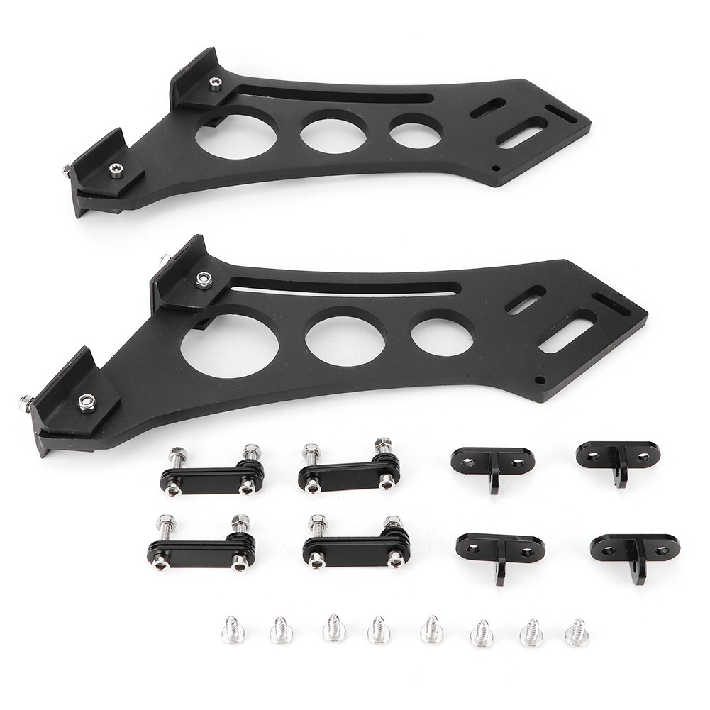 10in Universal Car Rear Wing Trunk Racing Tail Spoiler Legs Mount Brackets Black