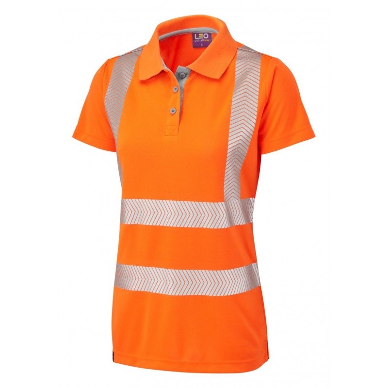 COOLVIZ PIPPACOTT WOMENS XXL HIGH VIZ POLO SHIRT ORANGE EXTRA LARGE REFLECTIVE