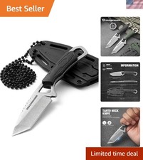 Ergonomic Full Tang Mini Neck Knife with Sheath - Essential Camping Tool