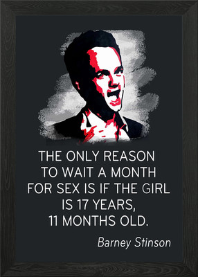 Gerahmtes Wandbild Poster Leinwanddruck Bild Barney Stinson Wait Month