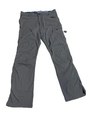 Wrangler ATG Cargo Utility Pants Men's 36x30 Gray Dark Wash Canvas 10NT645MO