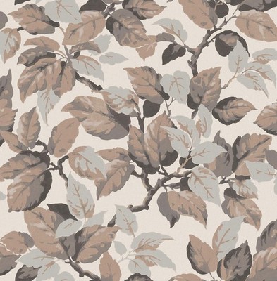 M1806_Ashdown Soft layered leaves Neutral Taupe Fine Decor Wallpaper