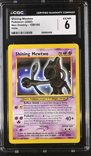 Shining Mewtwo (Unlimited) graded CGC 6 for sale on eBay