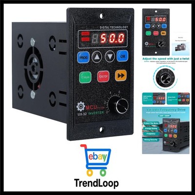 DEWIN Frequenzumrichter, VFD Frequenzumrichter 230V 1 Phasen Eingang 3 Phasen...