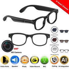 AI smart glasses with camera transition lenses for men and women with headphone