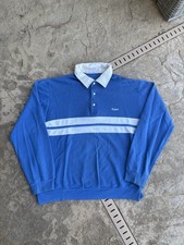 Vintage 70s 80s Kappa Made In USA Collared Sweatshirt Rugby Pullover Size M