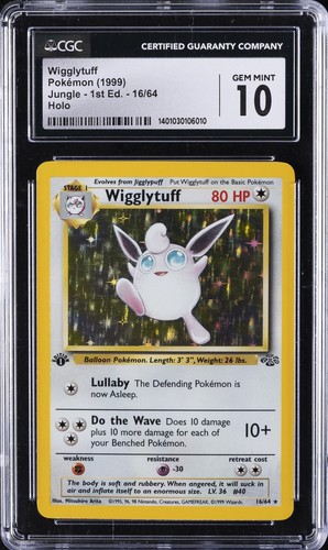 Wigglytuff (1st Edition) graded CGC 10 for sale on eBay